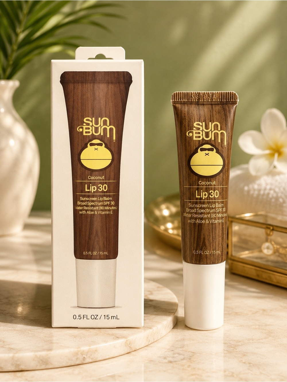Sun Bum Lip 30 Clear Coconut SPF 30 Moisturizing Sunscreen Lip Balm 0.5 oz